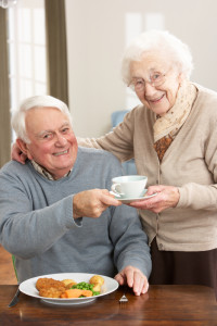 Senior Couple Enjoying Meal Together